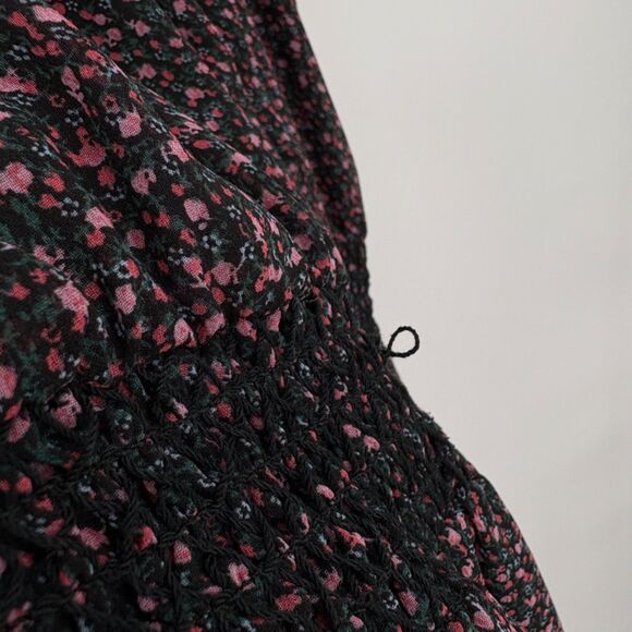 Rebecca Minkoff Lillian Ditsy Floral Blousan Dress, Size Large, Tiered Ruffle - Picture 8 of 10